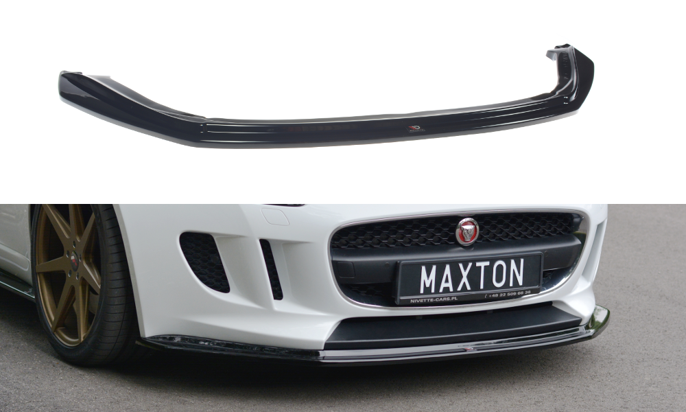 Maxtondesign Frontlippe V.1 für Jaguar F-Type schwarz hochglanz
