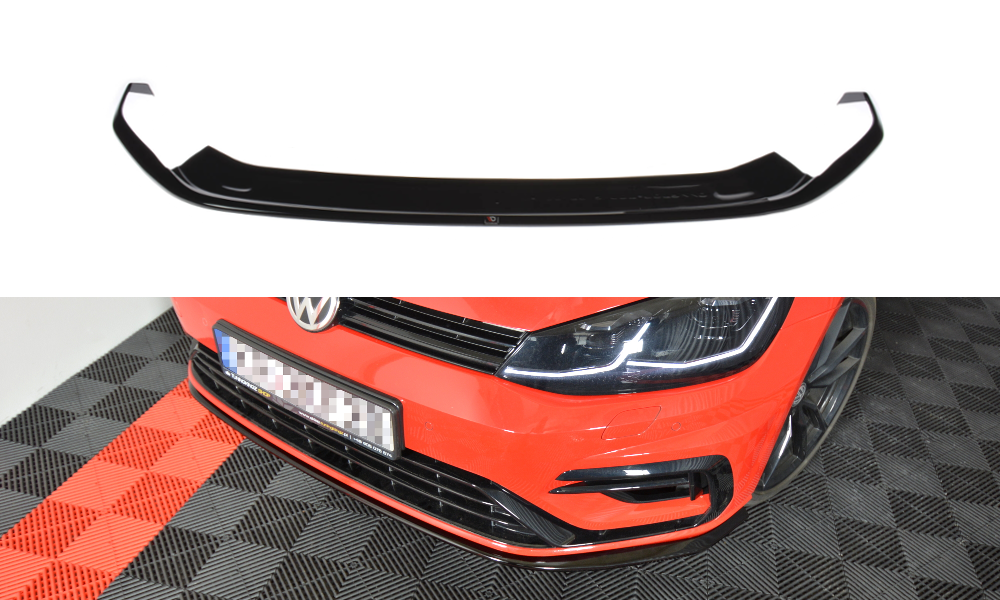 Maxtondesign Frontlippe V.7 für Volkswagen Golf MK7|Golf 7 R Facelift schwarz strukturiert