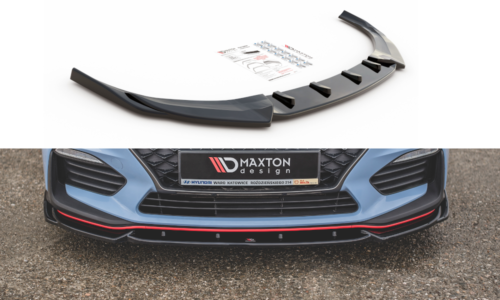 Maxtondesign Frontlippe V.5 für Hyundai I30N MK3 Schrägheck schwarz strukturiert