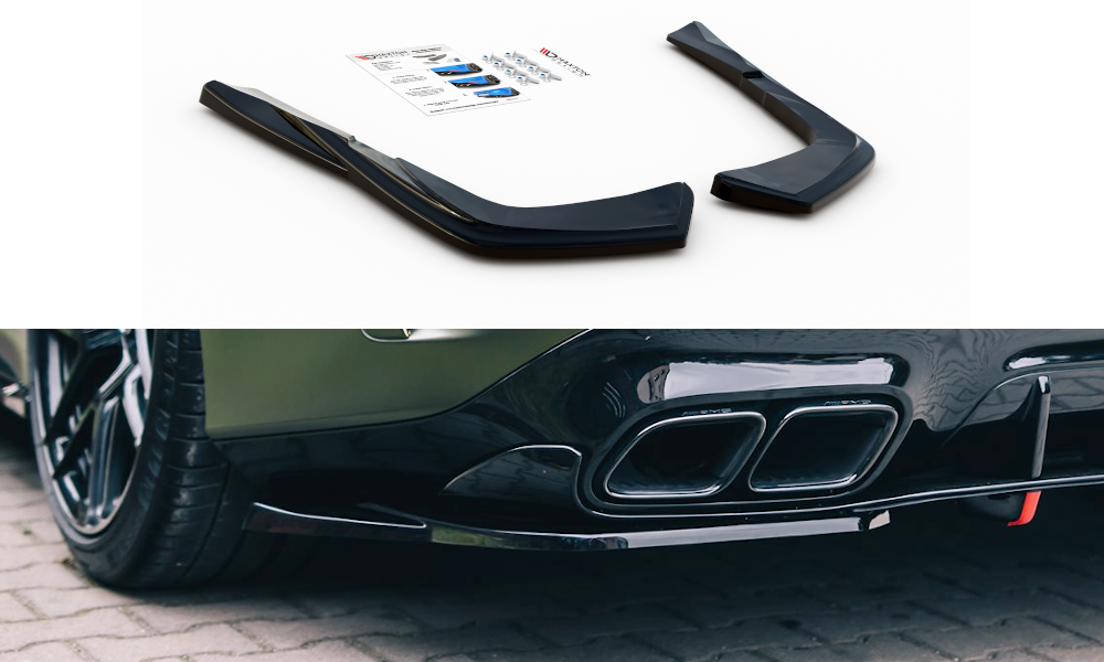 Maxtondesign Diffusor Erweiterung li/re für Mercedes Benz GT-Klasse X290 GT63S 4-Tür Coupe Carbon Look
