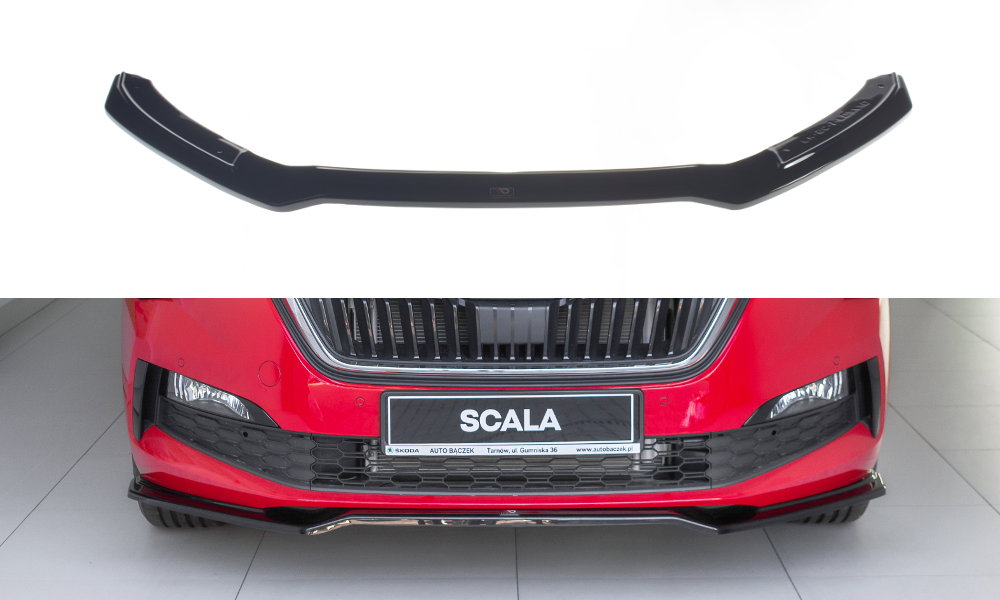 Maxtondesign Frontlippe für Skoda Scala schwarz strukturiert