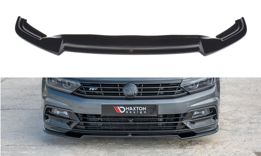 Maxtondesign Frontlippe für Volkswagen Passat MK8|B8 R-Line schwarz hochglanz
