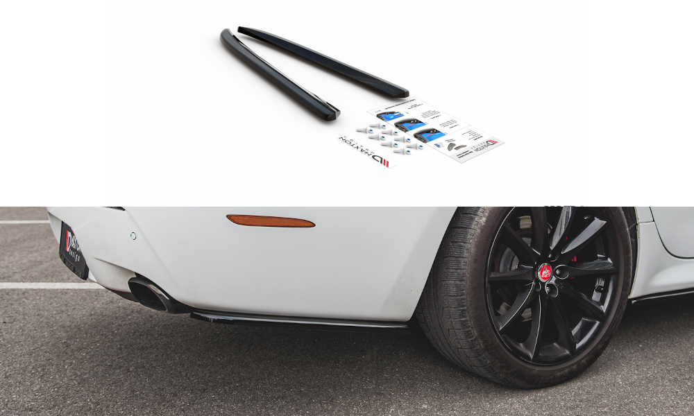 Maxtondesign Diffusor Erweiterung li/re für Jaguar XJ X351 Vorfacelift Carbon Look