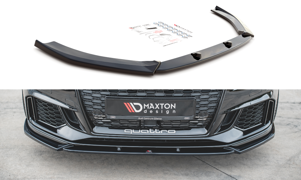 Maxtondesign Frontlippe V.4 für Audi RS3 8V.2 Facelift schwarz strukturiert