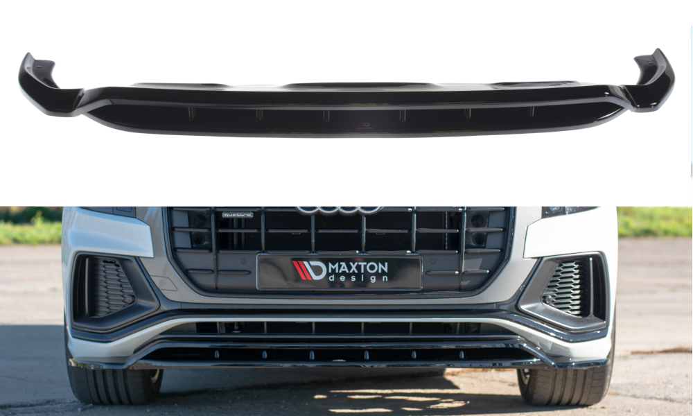 Maxtondesign Frontlippe für Audi Q8 MK1 S-Line schwarz hochglanz