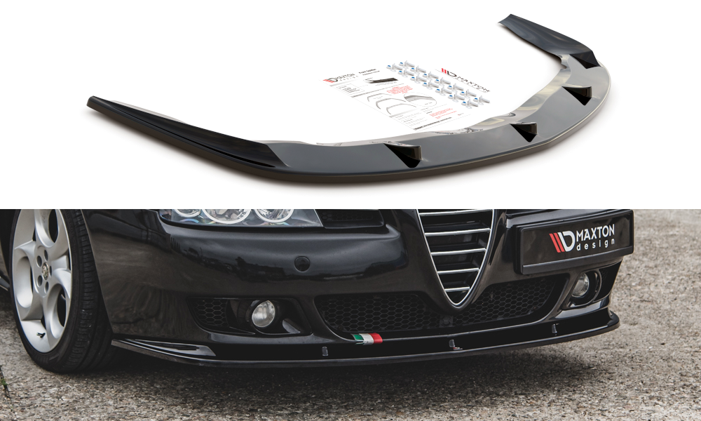 Maxtondesign Frontlippe für Alfa Romeo 156 Facelift schwarz hochglanz
