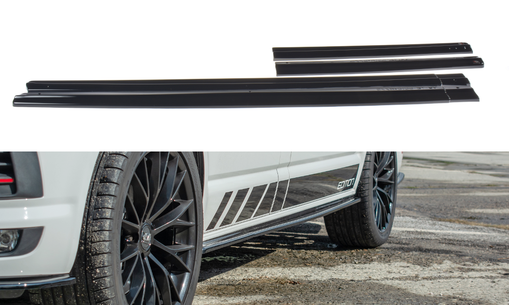 Maxtondesign Seitenschweller für Volkswagen T6 Carbon Look