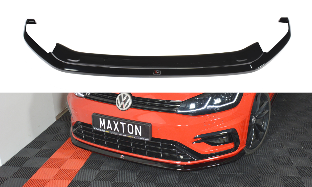 Maxtondesign Frontlippe V.6 für Volkswagen Golf MK7|Golf 7 R Facelift schwarz hochglanz