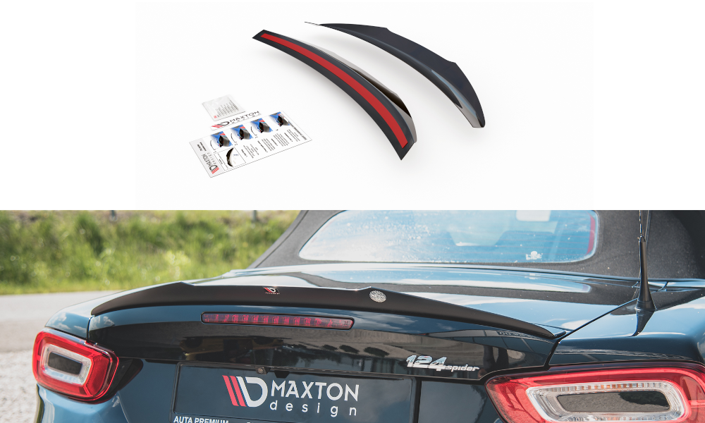 Maxtondesign Spoiler für Fiat 124 Spider Abarth schwarz strukturiert