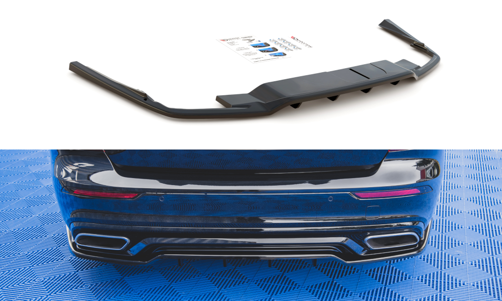 Maxtondesign Diffusor Mit Balken für Volvo S60 MK3 R-Design Carbon Look