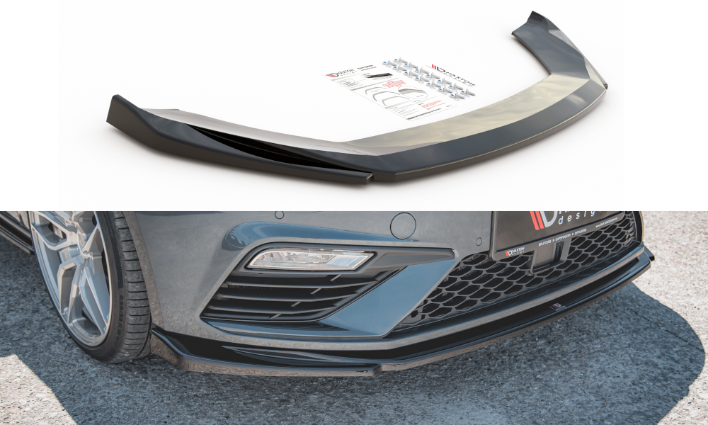 Maxtondesign Frontlippe V.5 für SEAT Leon MK3 Cupra|FR Facelift Carbon Look