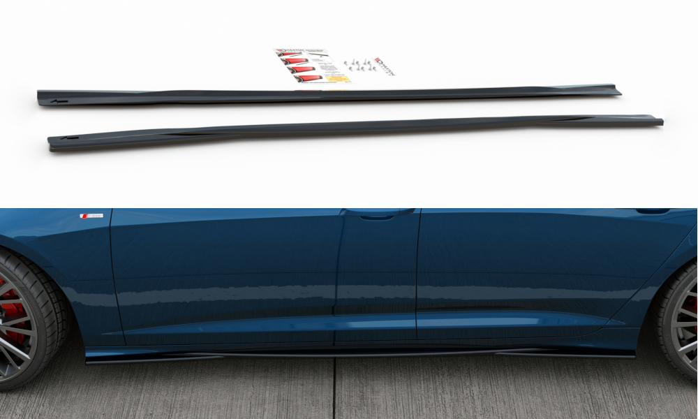 Maxtondesign Seitenschweller für Audi A6|S6 C8 S-Line schwarz strukturiert