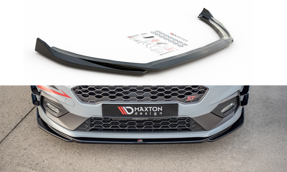 Maxtondesign Frontlippe V.4 für Ford Fiesta MK8 ST|ST-Line schwarz hochglanz