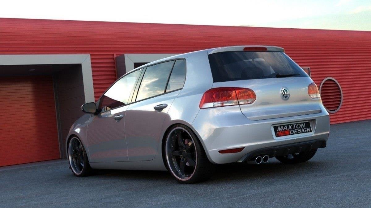 Maxtondesign Diffusor Mit 1 Auspuff für Volkswagen Golf MK6|Golf 6 schwarz strukturiert