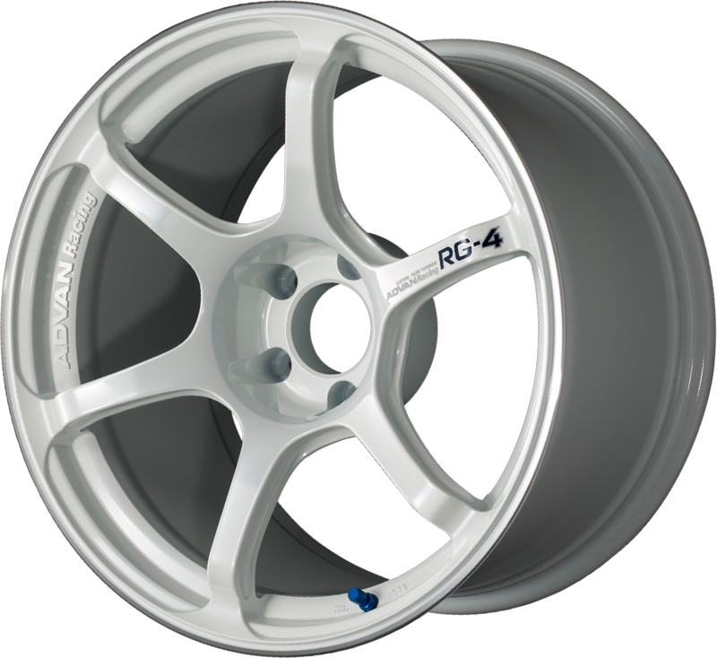 ADVAN RACING | Design: RG-4 | Grösse: 10.0x18 | ET: 35 | Lochkreis: 5x114.3 | Farbe: racing white metallic & ring