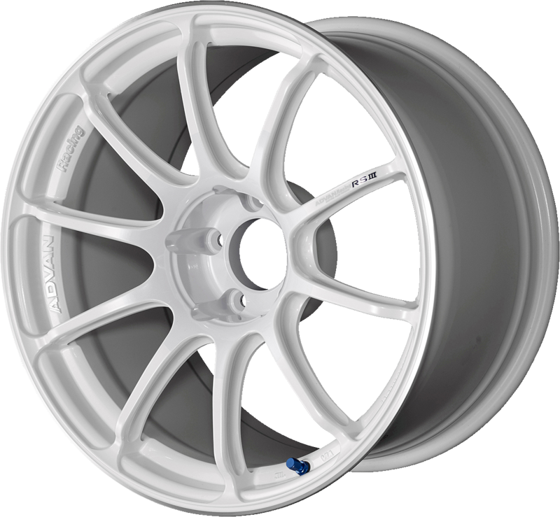 ADVAN RACING | Design: RSIII | Grösse: 7.5x18 | ET: 48 | Lochkreis: 5x114.3 | Farbe: racing white metallic & ring