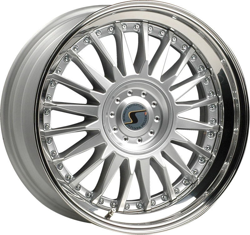 SCHMIDT | Design: CC-Line 3-pc | Grösse: 9.5x21 | ET: variabel | Lochkreis: 5x108-130 | Farbe: high gloss silver, stainless outer rim