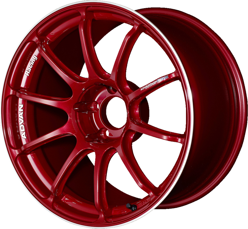 ADVAN RACING | Design: RSIII | Grösse: 7.5x18 | ET: 48 | Lochkreis: 5x114.3 | Farbe: racing candy red & ring