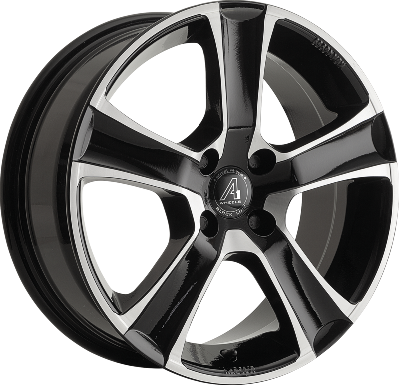 A1 WHEELS | Urban | Grösse: 6.5x16 | ET: 35 | Lochkreis: 4x100 | gloss black, face polished