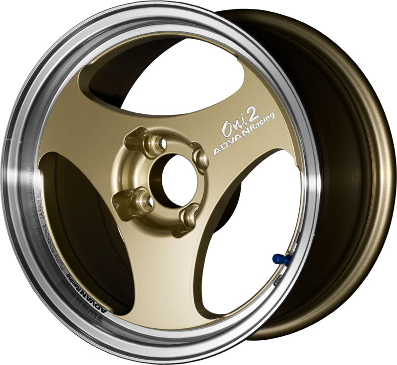 ADVAN RACING | Design: Oni2 | Grösse: 7.0x15 | ET: 42 | Lochkreis: 4x100 | Farbe: machining & champagne gold