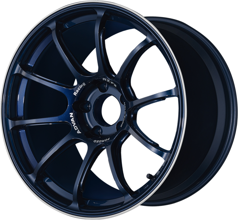 ADVAN RACING | Design: RZ-F2 | Grösse: 10.0x18 | ET: 35 | Lochkreis: 5x114.3 | Farbe: racing titanium blue & ring