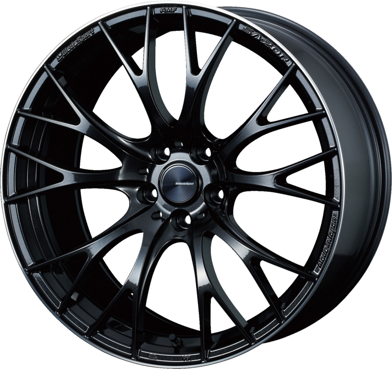 WEDS SPORT | Design: SA-20R | Grösse: 8.5x20 | ET: 45 | Lochkreis: 5x114.3 | Farbe: metal black, polished edge