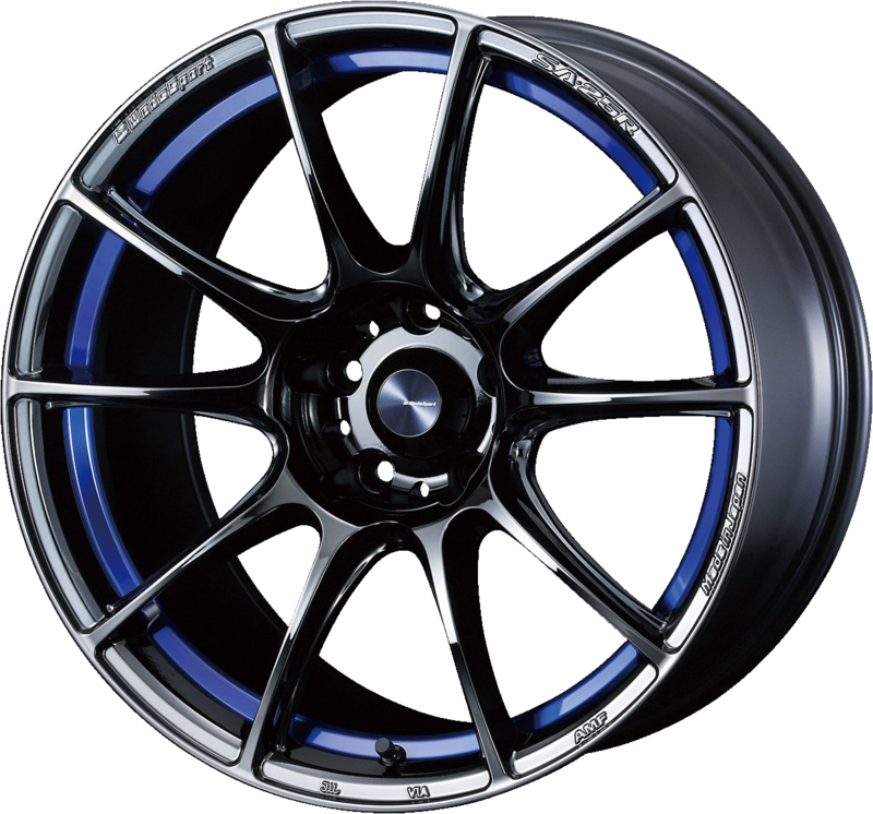 WEDS SPORT | Design: SA-25R | Grösse: 8.5x18 | ET: 45 | Lochkreis: 5x100 | Farbe: blue light chrome II