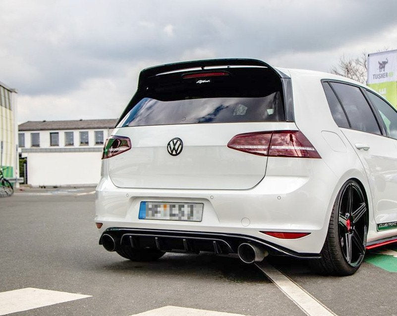 Maxtondesign Diffusor für Volkswagen Golf MK7|Golf 7 GTI Clubsport schwarz hochglanz