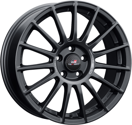 OZ | SUPERTURISMO TGR-WRT | 9x21 | 5x120 | ET45 | MATT BLACK + SILVER LETTERING | W01925207TGR9A