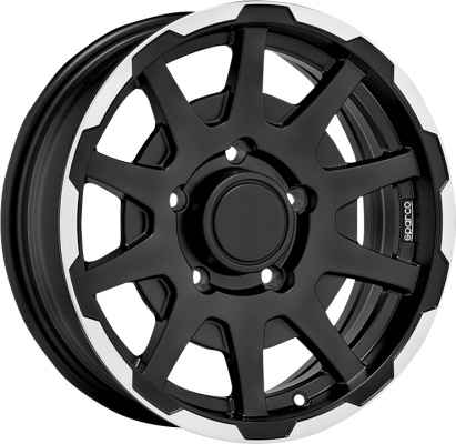 SPARCO | SPARCO DAKAR | 5.5x16 | 5x139.7 | ET0 | MATT BLACK LIP POLISH | W29080002TC3