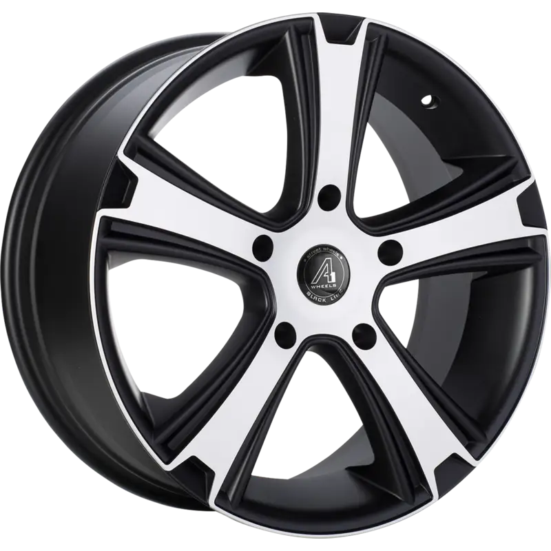 A1 WHEELS | Riva | Gr?sse: 6.5x15 | ET: 58 | Lochkreis: 5x118 | matt black lip matt polished