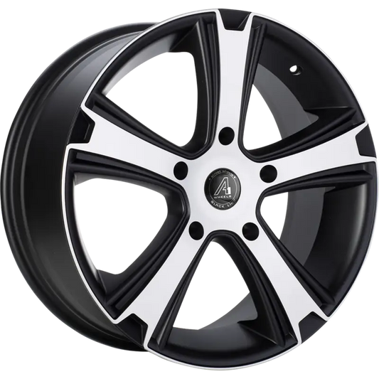 A1 WHEELS | Riva | Grösse: 7.0x16 | ET: 58 | Lochkreis: 5x118 | matt black lip matt polished