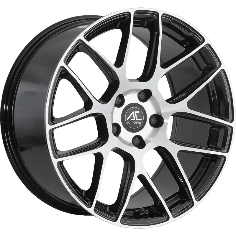 AC WHEELS | Design: FF046 | Grösse: 8.5x19 | ET: 45 | Lochkreis: 5x108 | Farbe: dark shiny black face polished