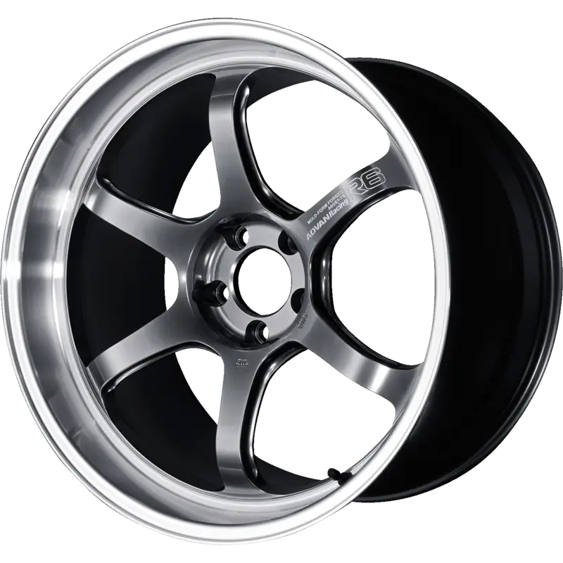 ADVAN RACING | Design: R6 | Grösse: 9.5x18 | ET: 25 | Lochkreis: 5x112 | Farbe: machining & racing hyper black