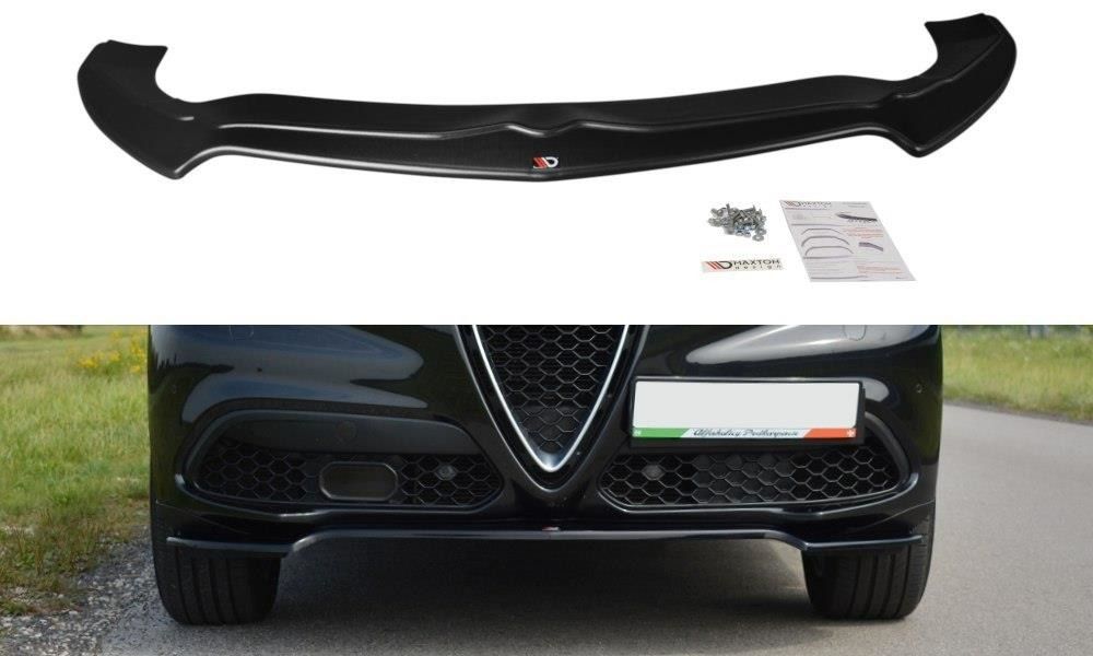 Maxton Design Frontlippe für Alfa Romeo Stelvio schwarz strukturiert