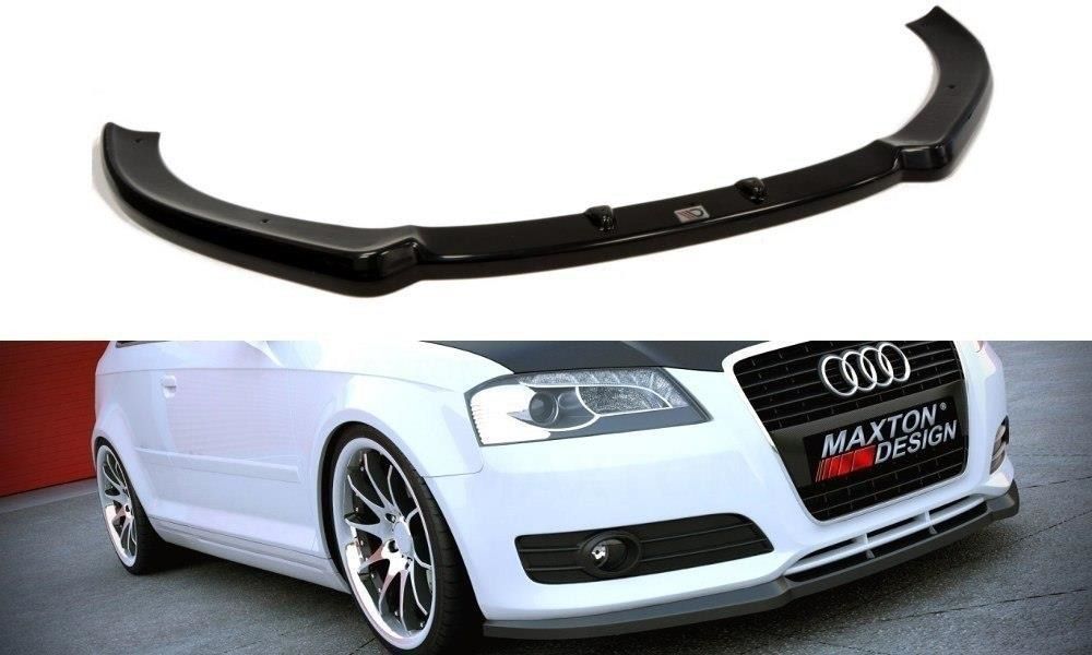 Maxton Design Frontlippe für Audi A3 8P Facelift schwarz strukturiert