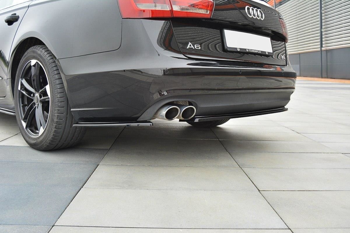 Maxton Design Diffusor-Erweiterungen für Audi A6 C7 Kombi Carbon Look
