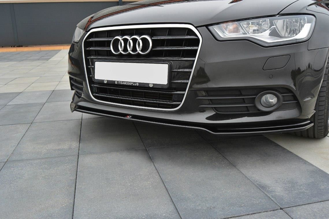 Maxton Design Frontlippe für Audi A6 C7 schwarz hochglanz