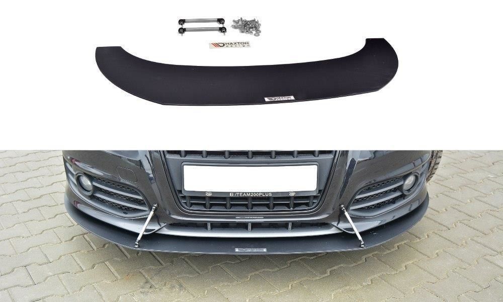 Maxton Design Racing-Frontlippe für Audi 8P S3 Facelift schwarz unbearbeitet