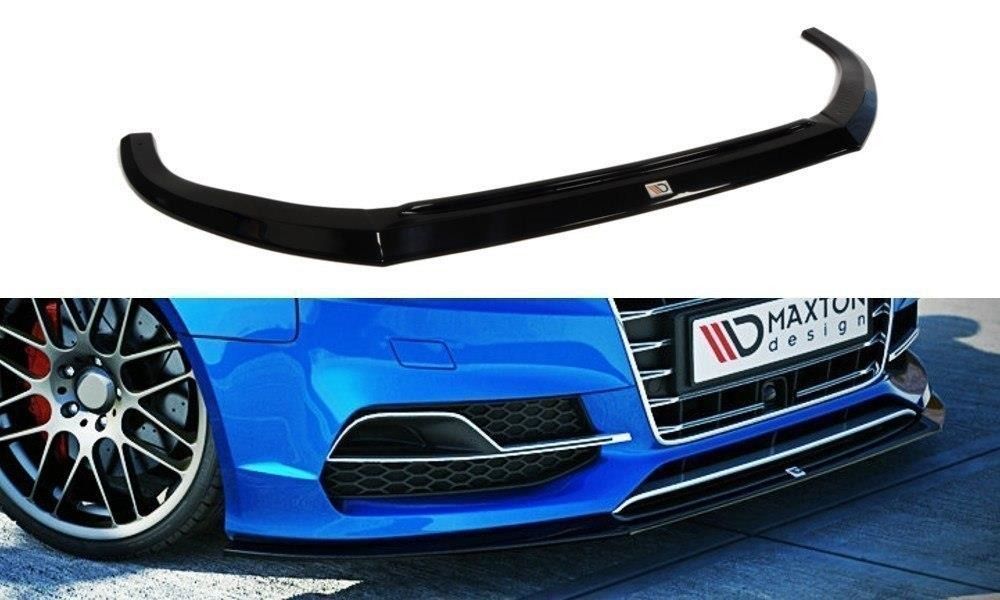 Maxton Design Frontlippe für Audi 8V S3 Limousine schwarz hochglanz