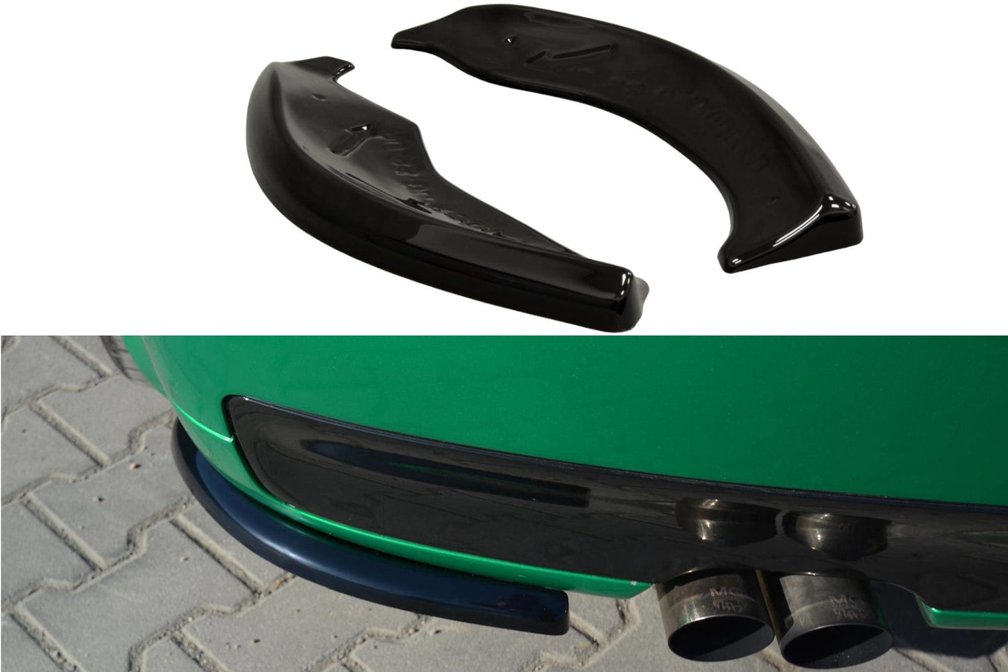 Maxton Design Diffusor-Erweiterungen für Audi 8L S3 schwarz hochglanz