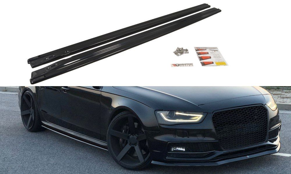 Maxton Design Seitenschweller für Audi B8 S4 Facelift Carbon Look