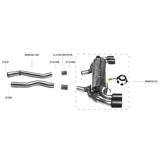 Bastuck Auspuffanlage BMW 2er M240I G42 3.0 L - Abgasanlagen / Downpipes