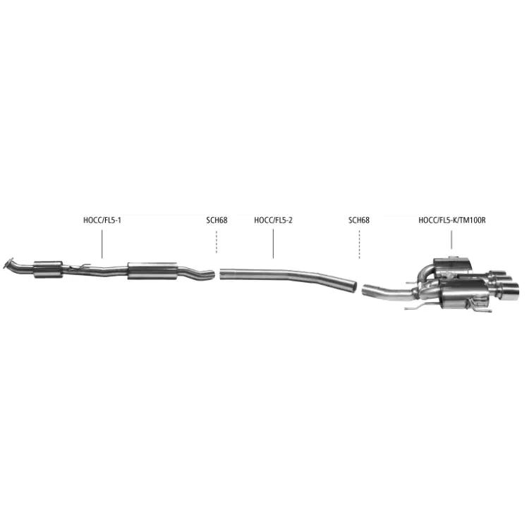 Bastuck Auspuffanlage Honda Civic Type R FL5 2.0 L - Abgasanlagen / Downpipes