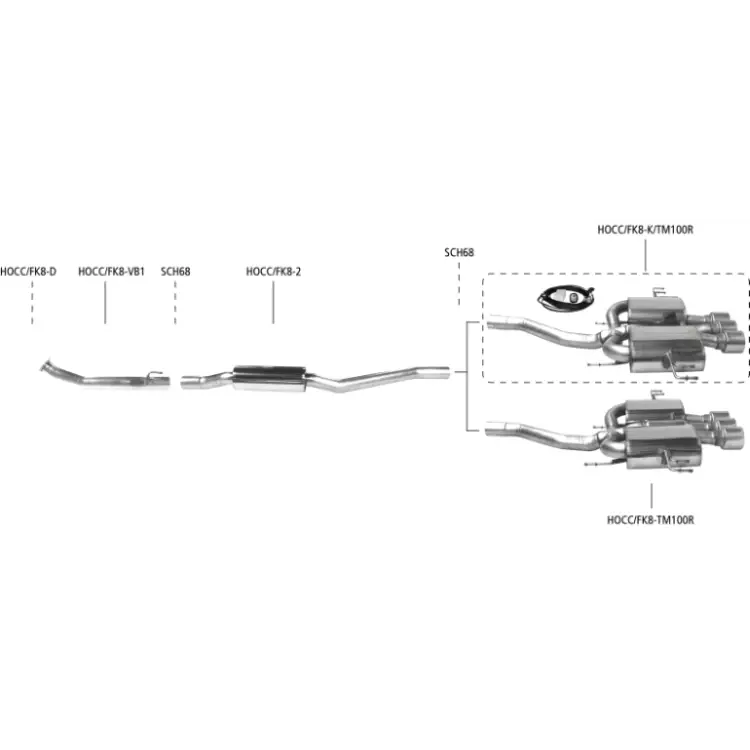 Bastuck Auspuffanlage Honda Type R FK8 2.0 L - Abgasanlagen / Downpipes