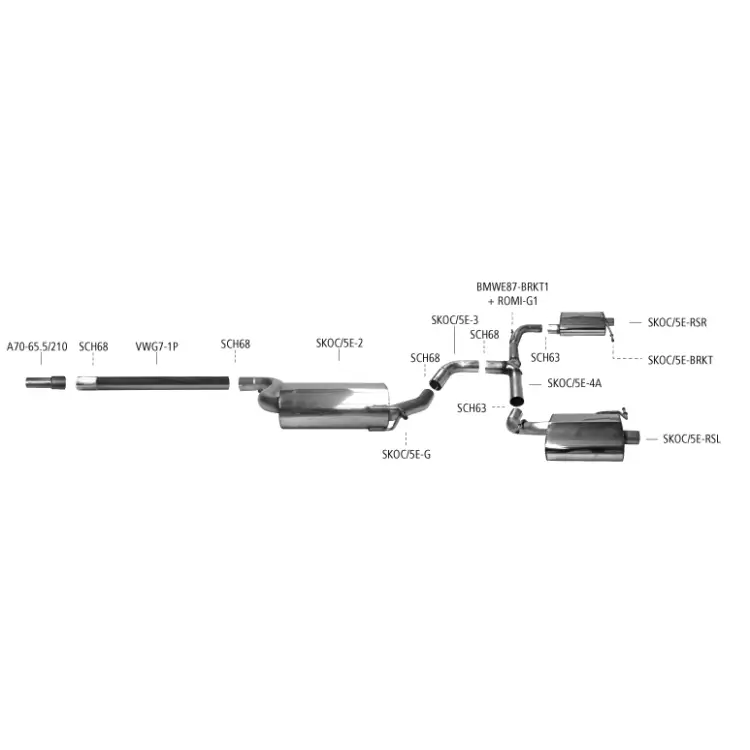 Bastuck Auspuffanlage Skoda Octavia RS 5E 2.0 TSI - Abgasanlagen / Downpipes