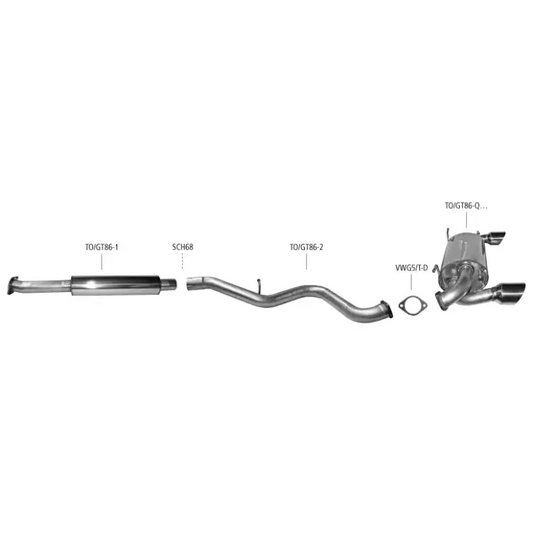 Bastuck Auspuffanlage Subaru BRZ ZC6 2.0 L - Abgasanlagen / Downpipes
