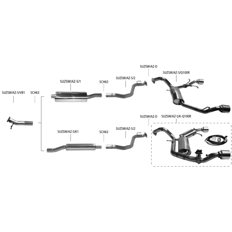 Bastuck Auspuffanlage Suzuki Swift AZ Sport 1.4 L - Abgasanlagen / Downpipes