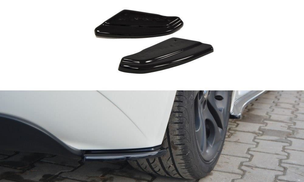 Maxton Design Diffusor Seiten Eerwiterungen Flaps für BMW Z4 E85 Vorfacelift Carbon Look