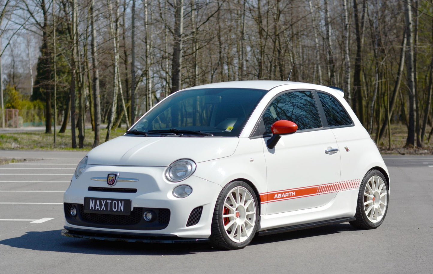 Maxton Design Seitenschweller für Fiat 500 Abarth MK1 Carbon Look